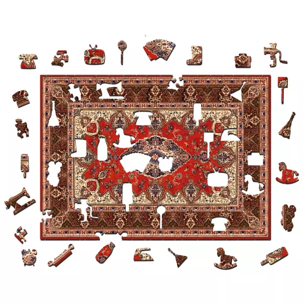 Пазл деревянный Бабушкин советский ковер 39*28 см в тубусе Eco Wood Art epuz-babushka