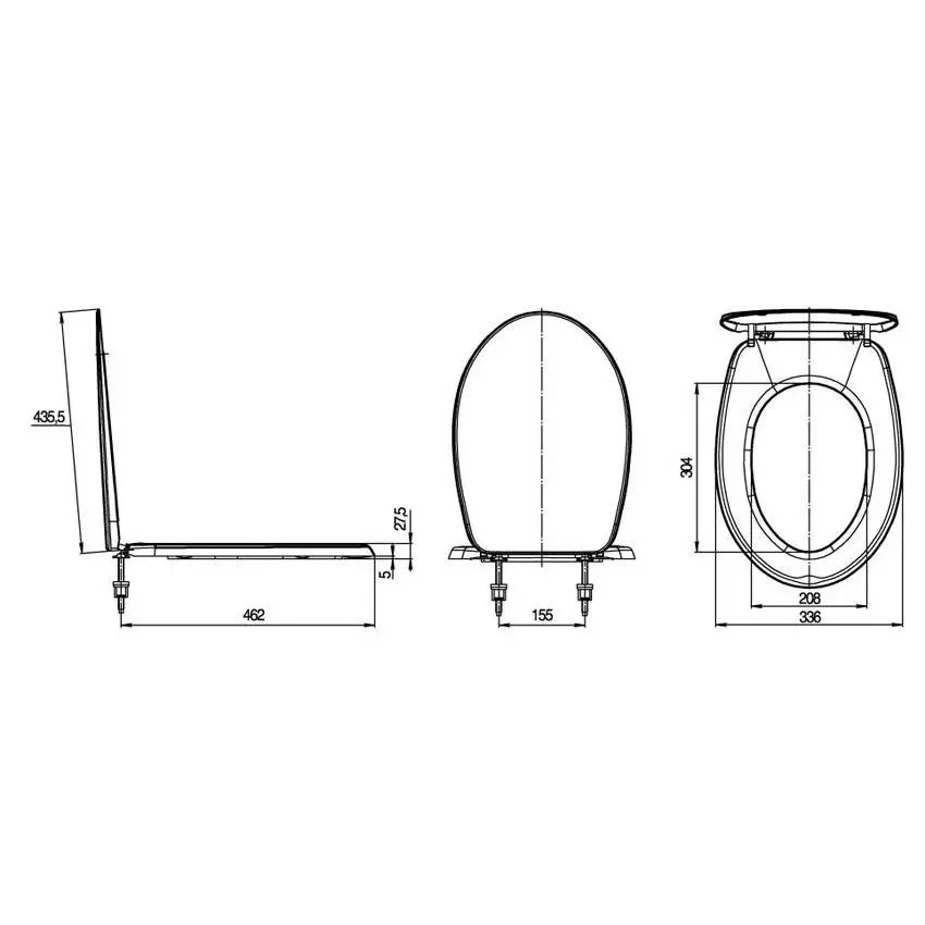 Сиденье для унитаза Инкоэр Элисса новая (808) полипропилен
