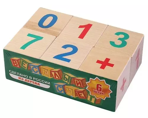 Кубики 6 шт Веселый счет Пелси И680