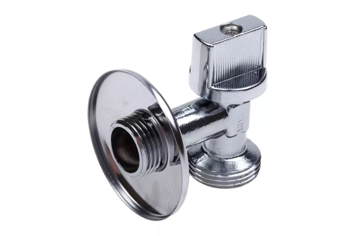 Кран угловой шаровой для бытовой техники 1/2"х3/4" НР/НР AQUALINK 01331