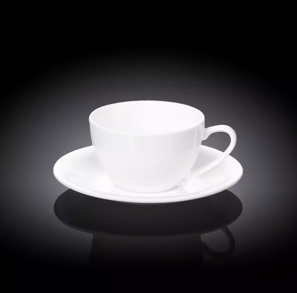 Чашка для капучино и блюдце 180 мл фарфор Wilmax WL-993001/AB