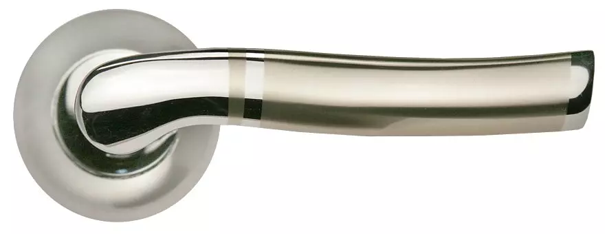 Дверная ручка круг MORELLI DIY МН-04 SN/CP белый никель/хром