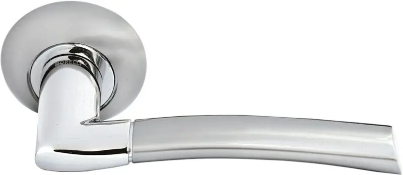 Дверная ручка круг MORELLI МН-06 SN/CP белый никель/хром