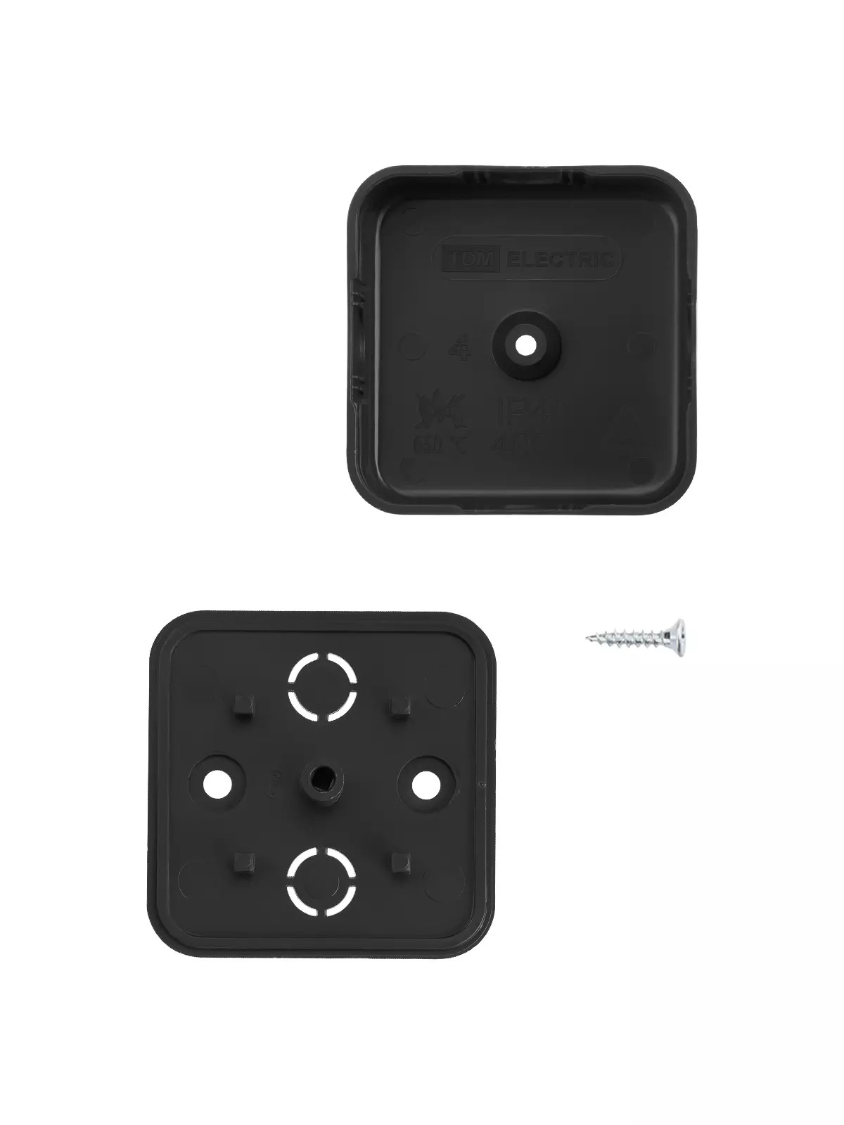 Распределительная коробка накладная 50х50х20мм IP40 черный