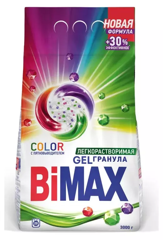 Стиральный порошок автомат Bimax Color Сила цвета 3 кг