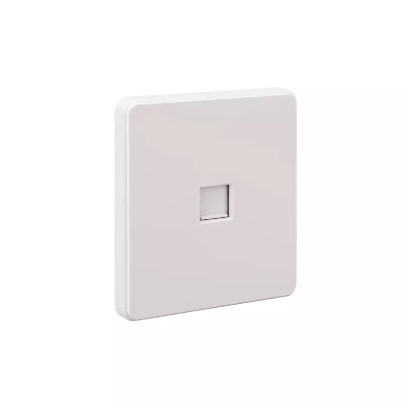 Розетка встраиваемая интернет перламутр Kranz Miele Round KR-78-0724-1