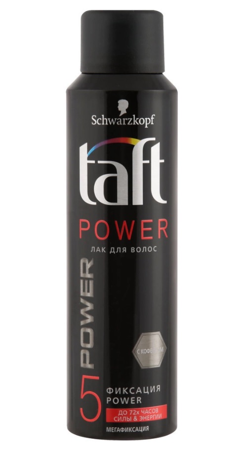 Лак для волос Taft 225мл Power Укрепляющая формула с Кофеином, мегафик.№5