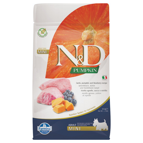 N&D PUMPKIN сухой корм для собак мелких пород, с ягненком, тыквой и черникой