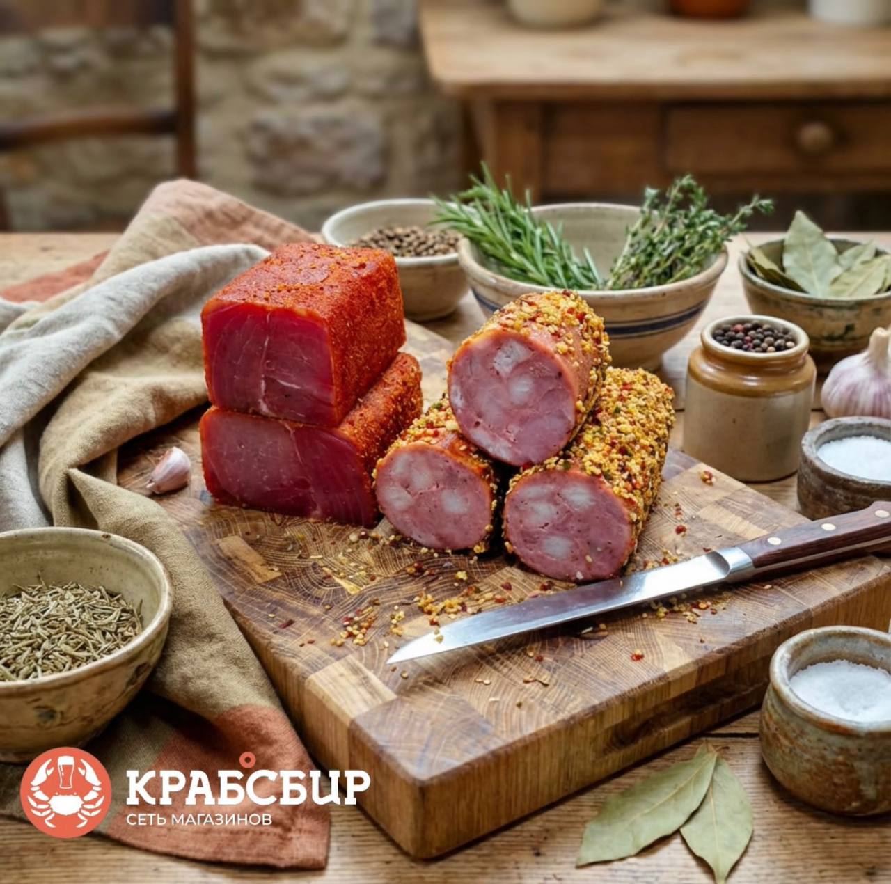 Колбаса варено-копченая "Нерка пекант"