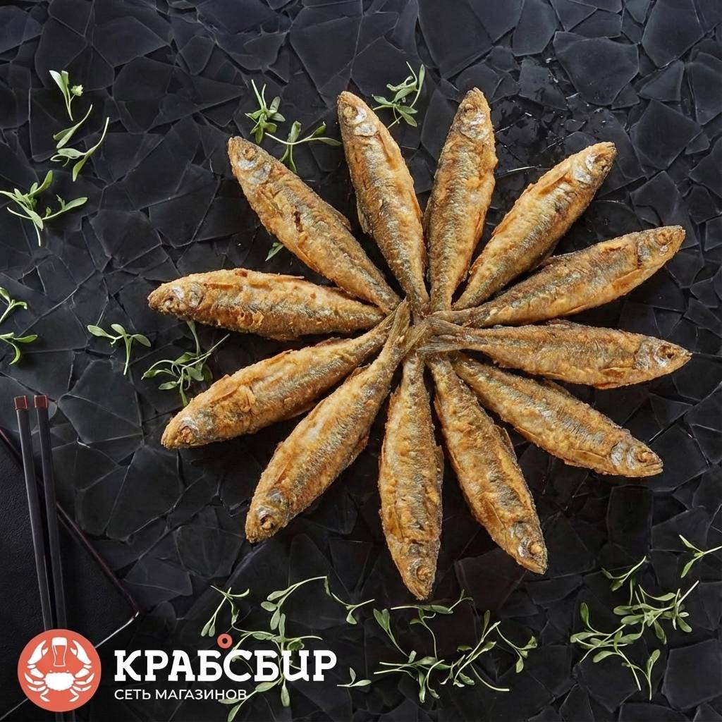 Жаренная корюшка
