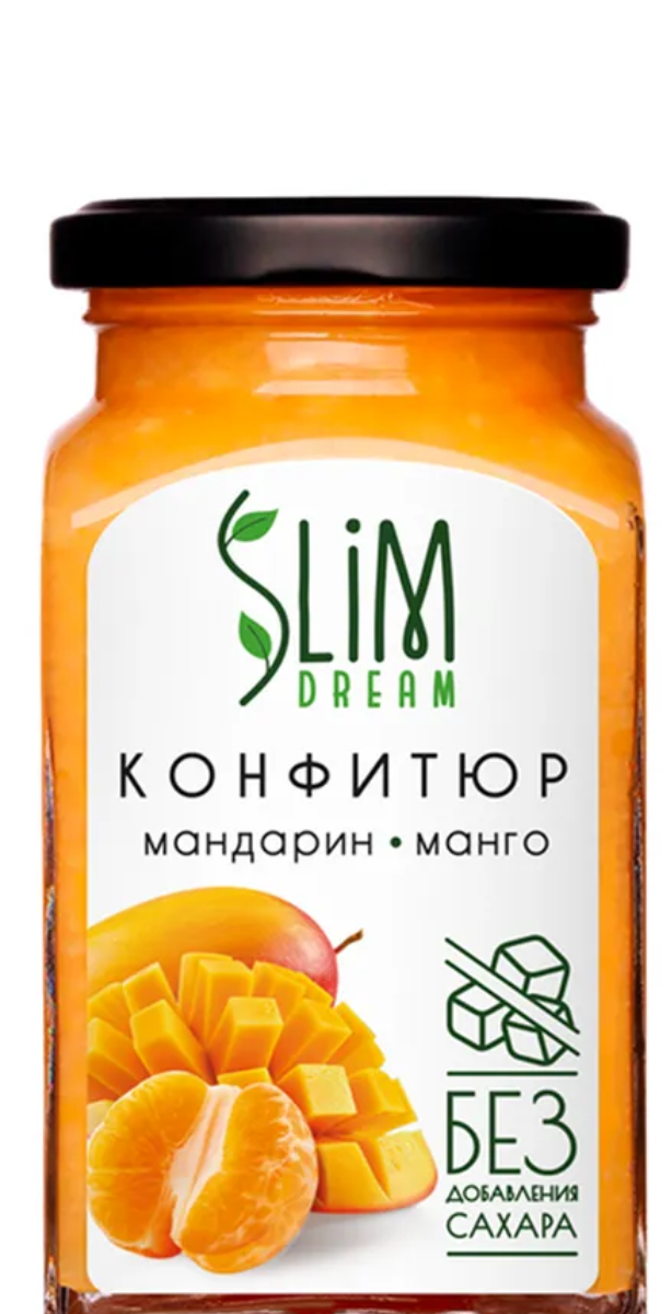 Конфитюр БЕЗ сахара Манго+Мандарин 300гр с\б