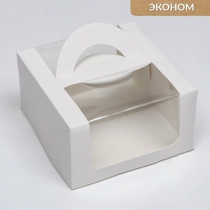 Коробка бел бенто\4 капт 160\160\80 БУМ 34413 (25шт\уп)