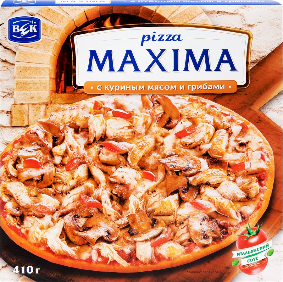 Пицца Максима с куриным мясом и грибами, кор.0,410