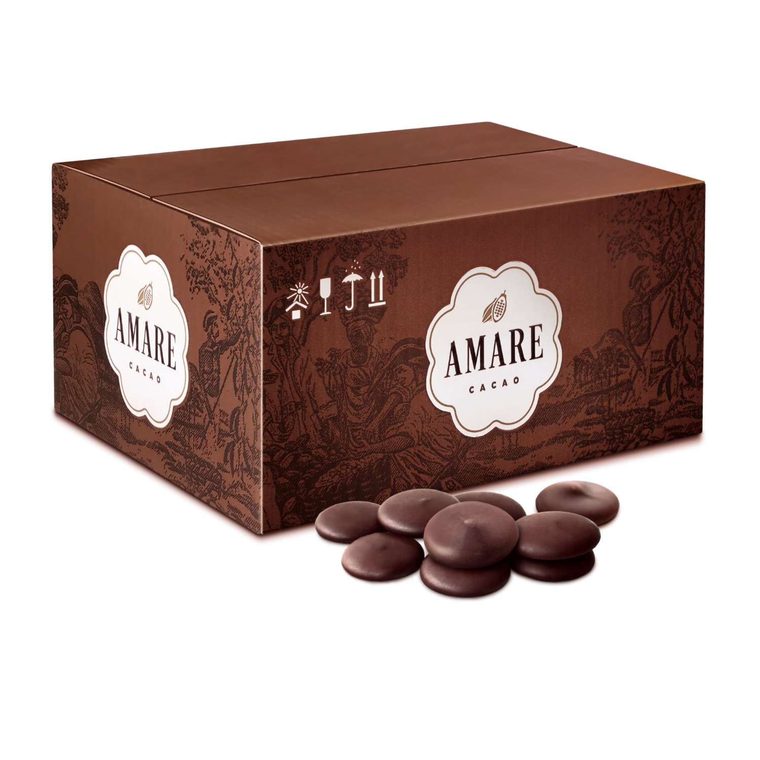 Шоколад темный Амаре дропсы 1,5кг/кор