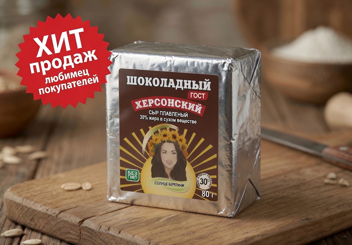Сыр плавленый Шоколадный "Солнце Берегини" 30% 80гр