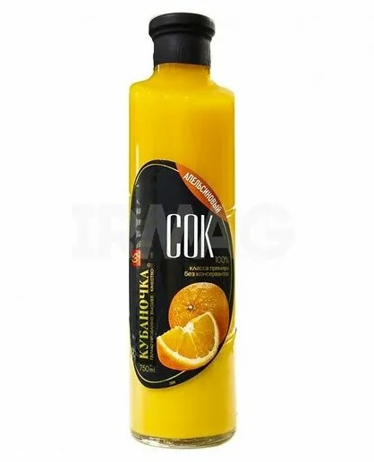 Сок апельсиновый Кубаночка 1 л с\б
