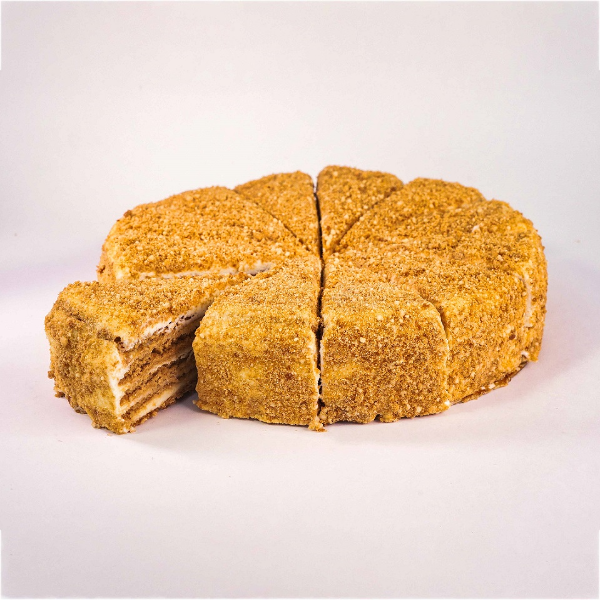 Медовик, 12 порций, 117 гр, 1,4кг/шт, 4шт/кор
