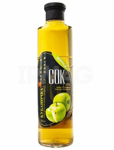 Сок Яблочный 0,75л с\б Кубаночка (6шт\ящ)