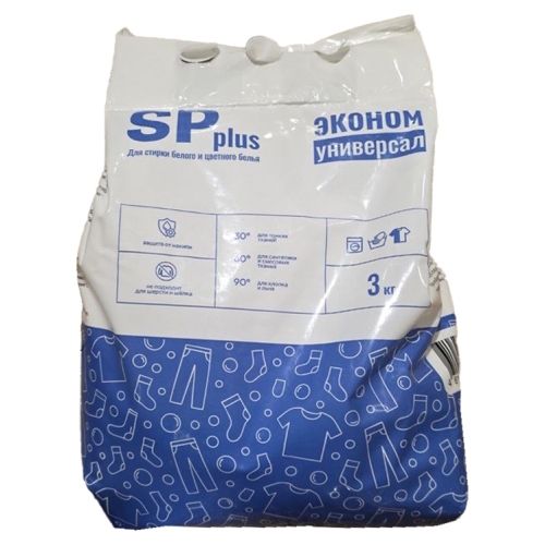 Порошок стиральный 3кг SP plus Эконом Универсал (х1/6)