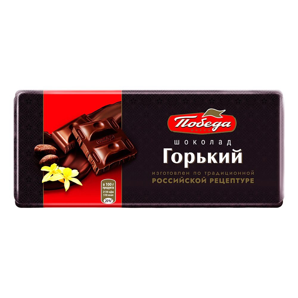 1005 Победа Шоколад Горький 80гр\22шт