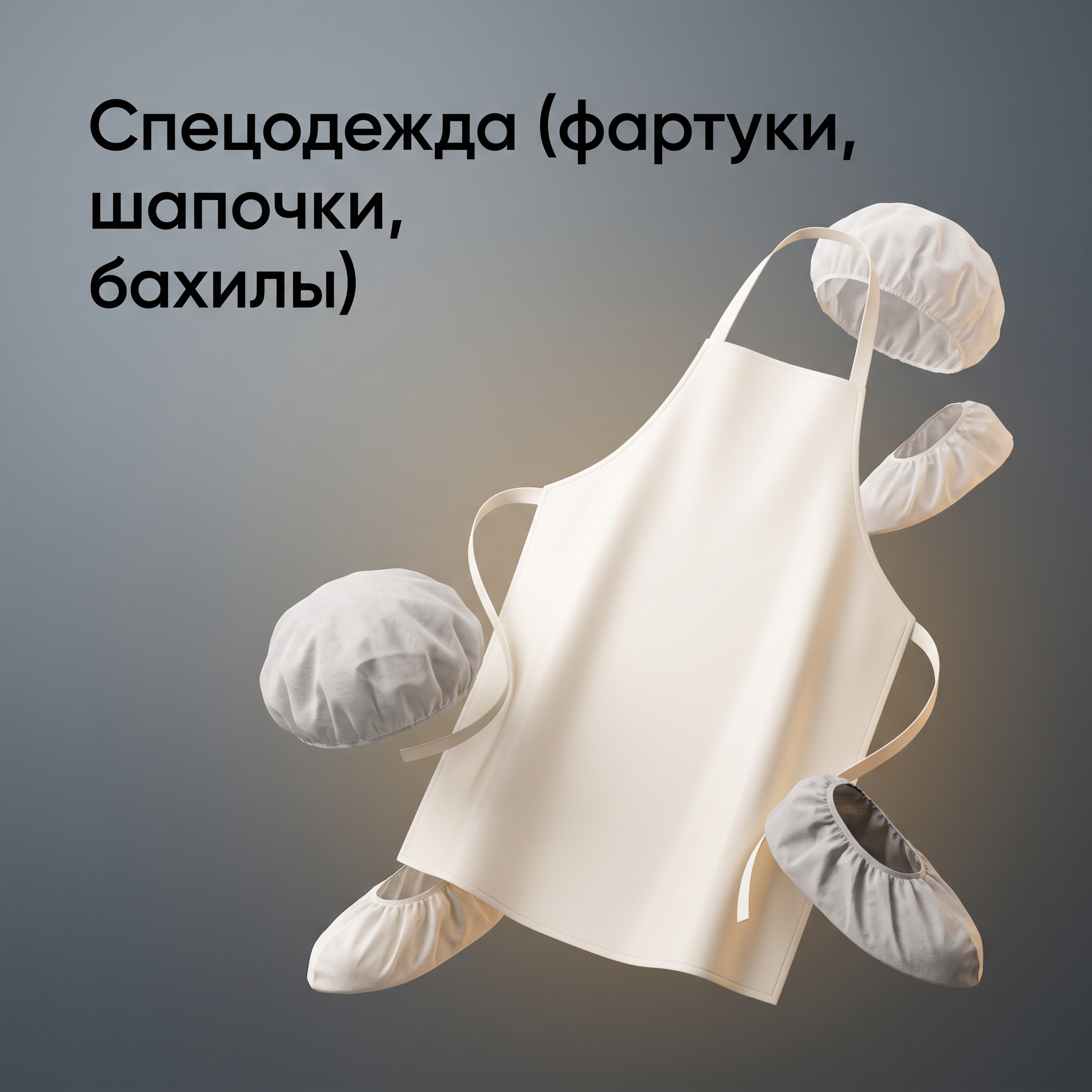 Спецодежда (фартуки, шапочки, бахилы)