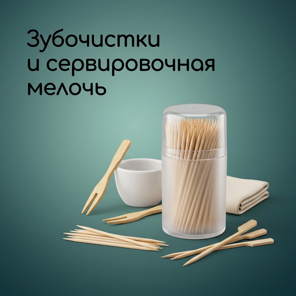 Зубочистки и сервировочная мелочь