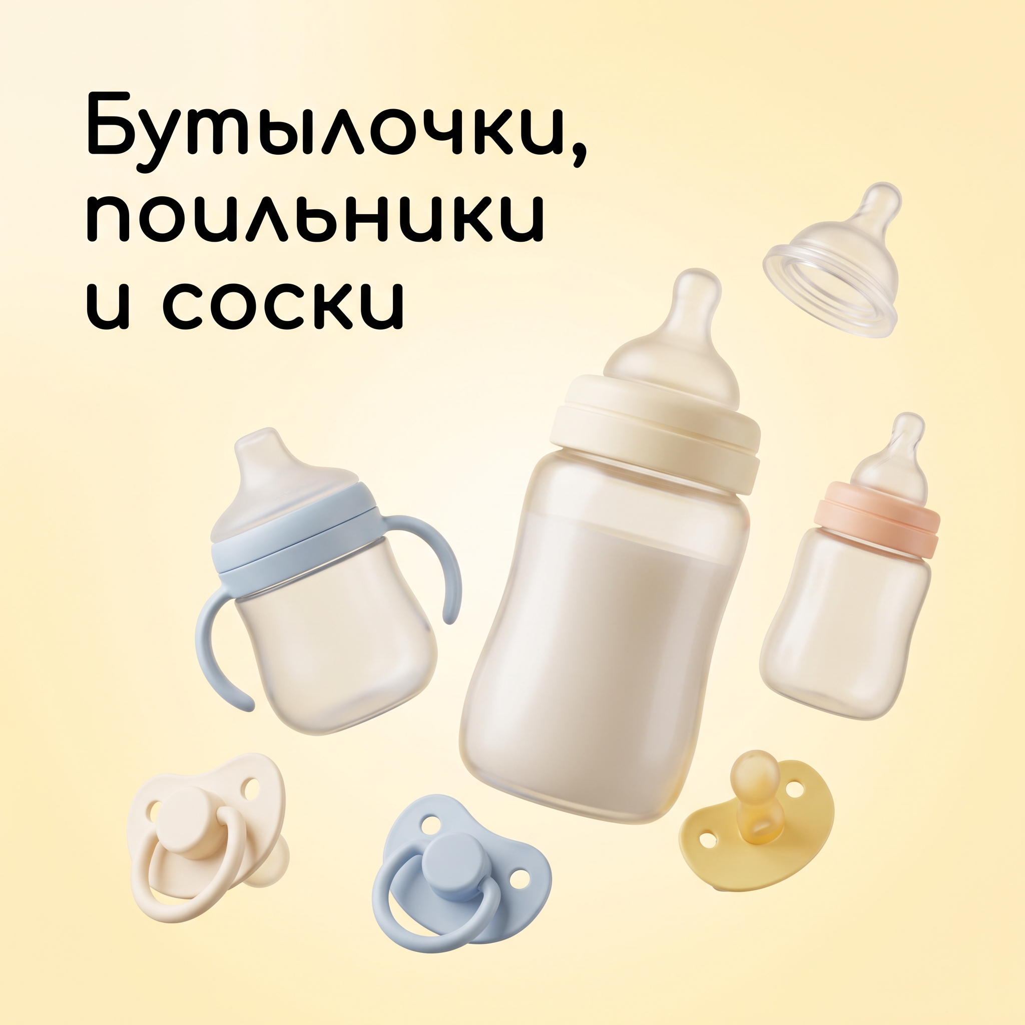 Бутылочки, поильники и соски