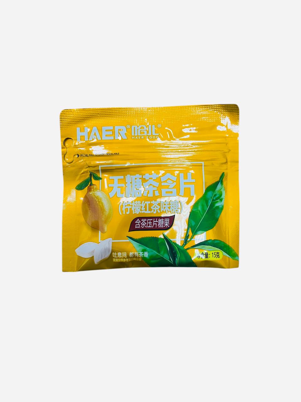 Чайные конфеты без сахара Haer со вкусом лимона и черного чая