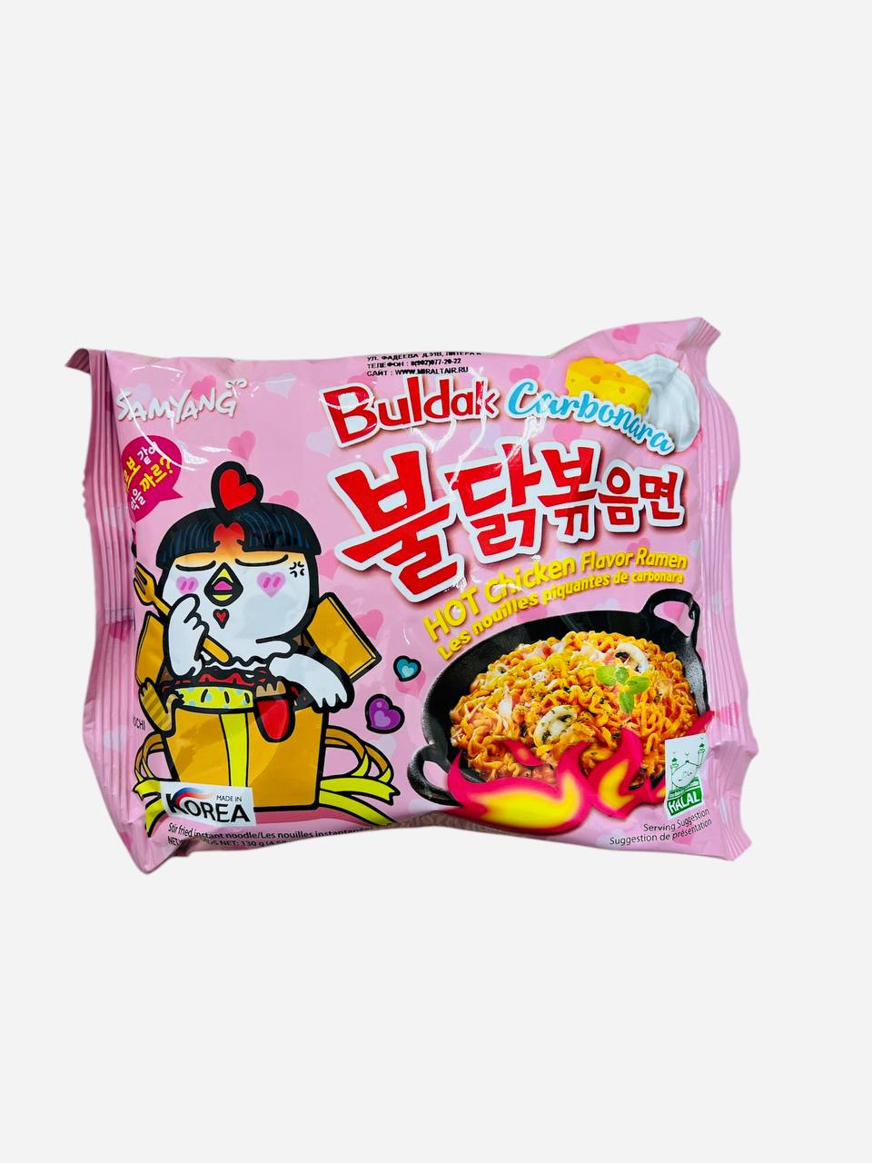Лапша Samyang Buldak Карбонара куриная острая