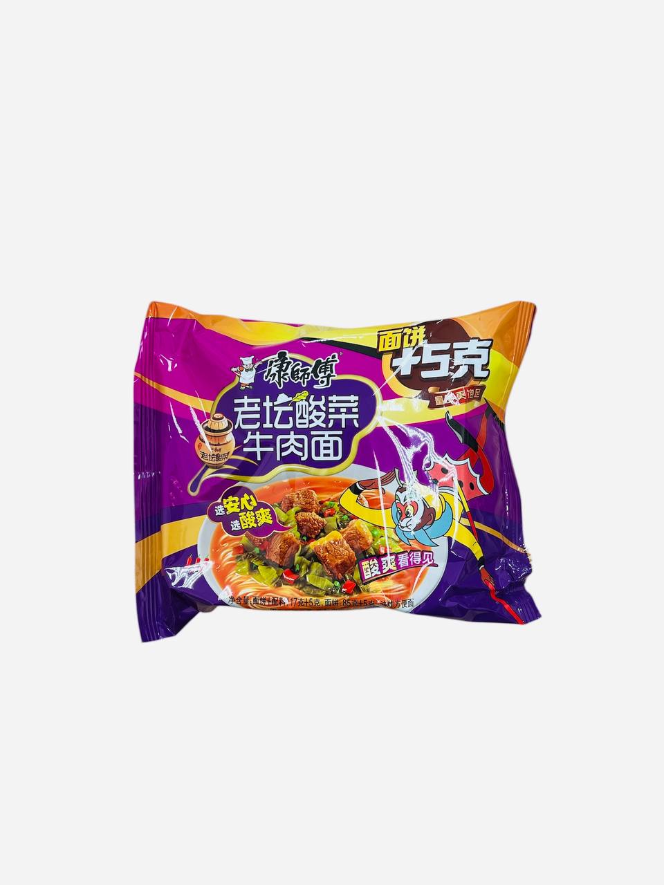Лапша Kangshifu острая с говядиной и капустой