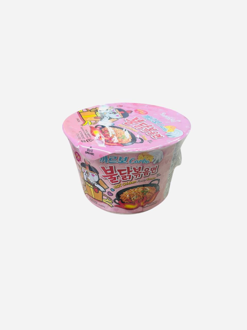 Лапша Samyang Buldak Карбонара куриная острая(Б.Банка)