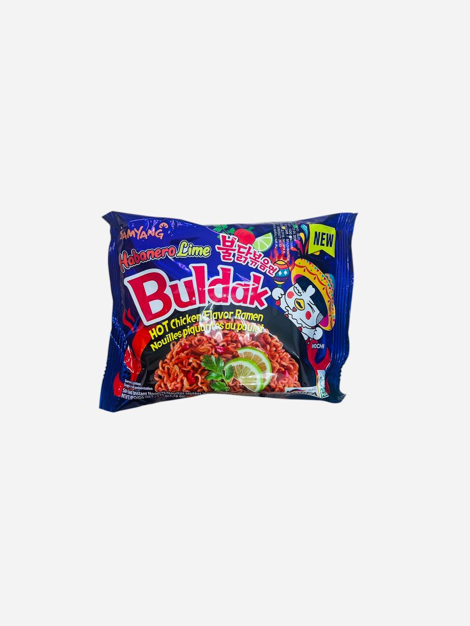 Лапша Samyang Buldak курица с лаймом с острым сдобренным соусом