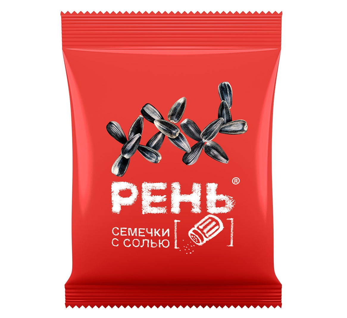 Семена подсолнечника черные жареные с солью «Рень» 1/300гр 12шт/упак