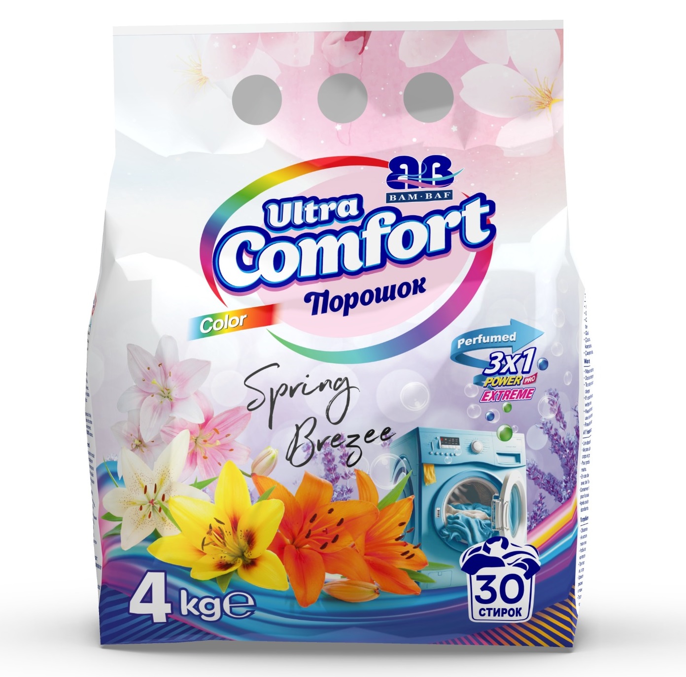 Стиральный порошок BAMBAF ULTRA COMFORT (цвет.) 4 кг.