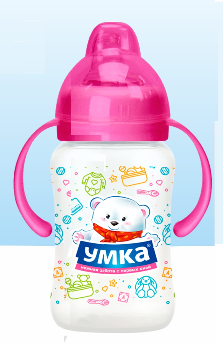 Поильник с силиконовым носиком ТМ "Умка"6+ 270 мл. (розовый)* 6