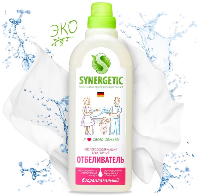 SYNERGETIC отбеливатель 1л 8 шт/уп