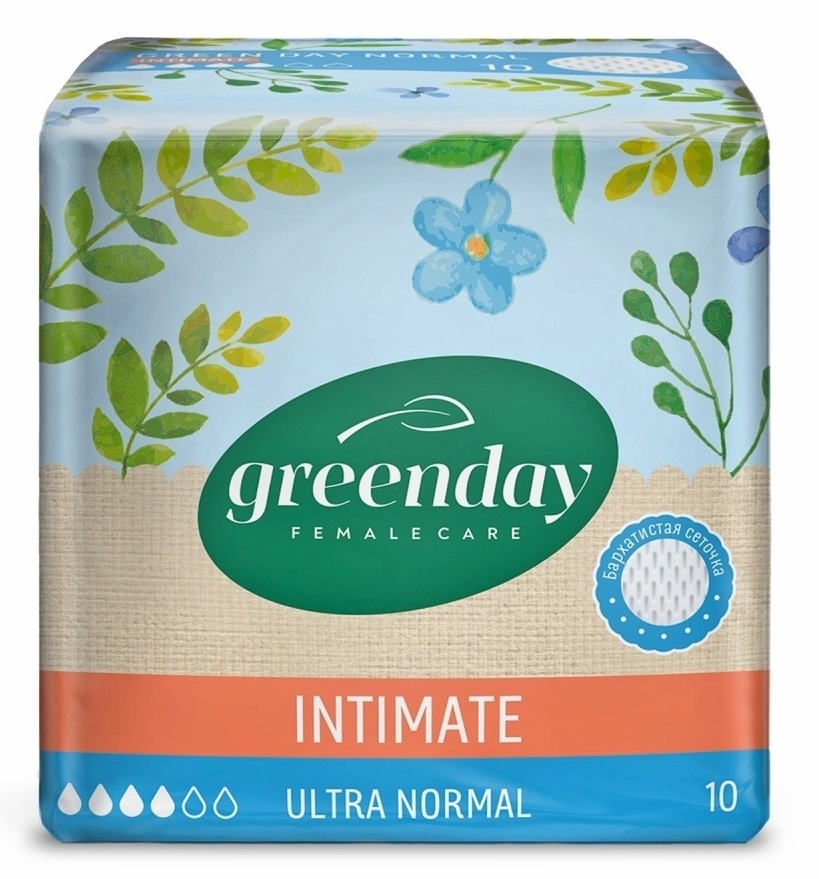 Прокладки женские 10 шт Ultra Normal Dry GREEN DAY *24