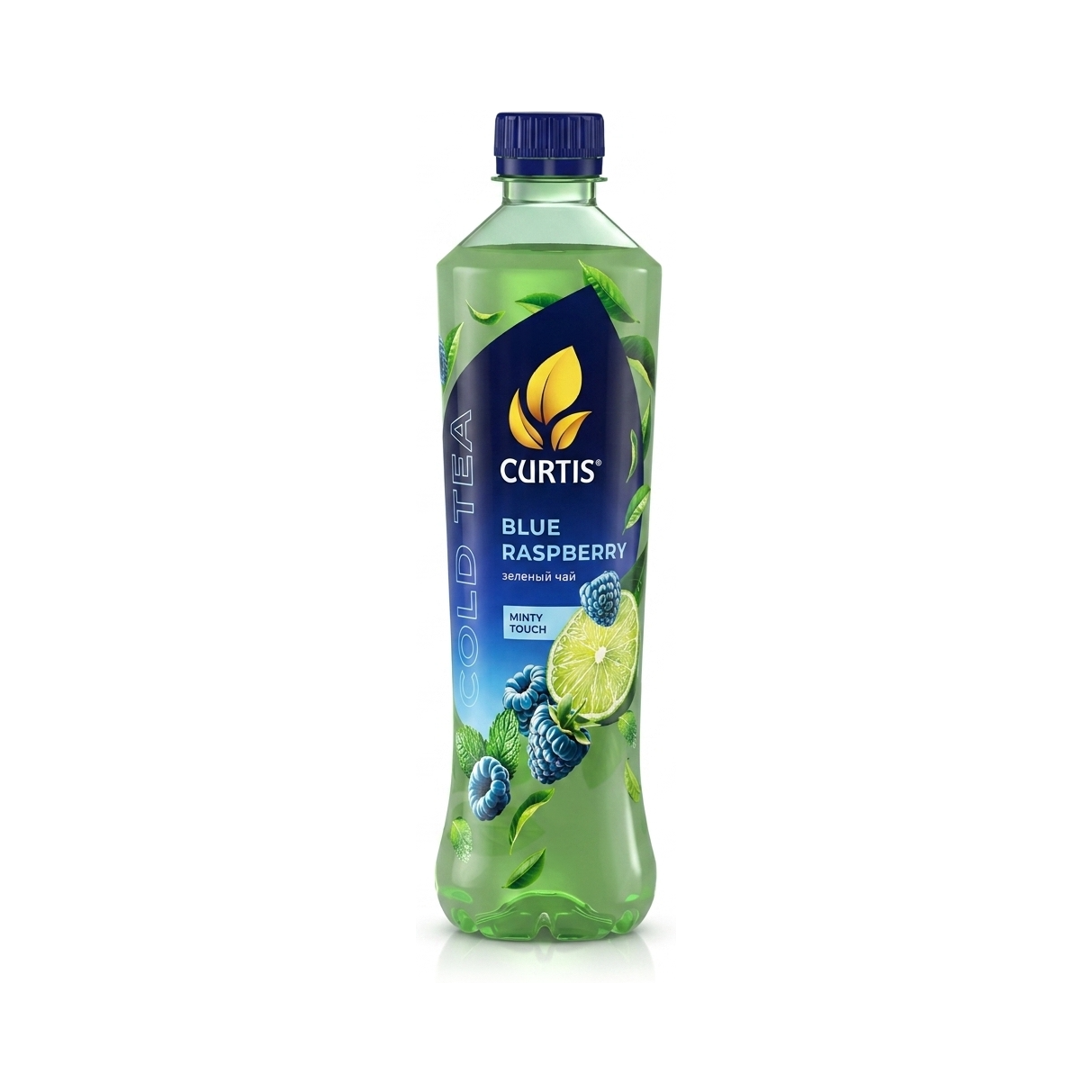 напиток негазир "ЗЕЛЕНЫЙ ЧАЙ CURTIS®️ СО ВКУСОМ СИНЕЙ МАЛИНЫ, ЛАЙМА И МЯТЫ" 0,5л / 12 шт упк
