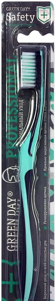 Зубная щетка SAFETY Green Day Professional профессиональный уход *12