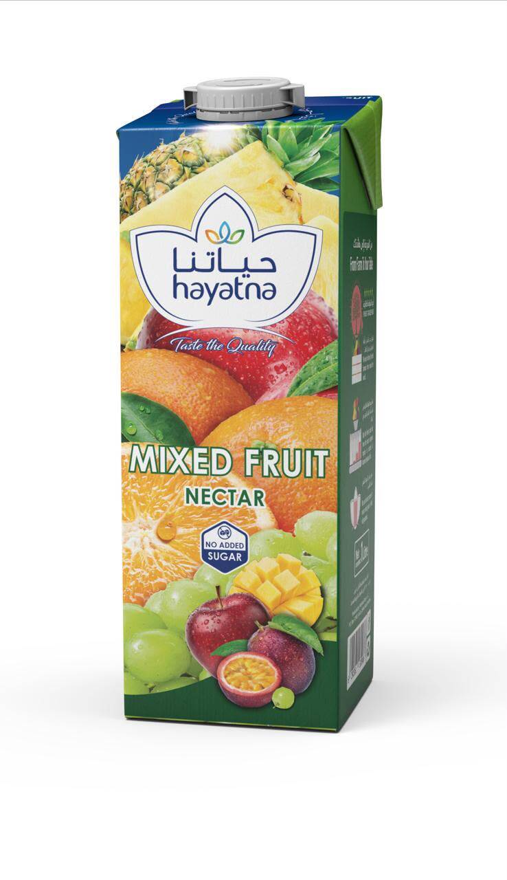 Hayatna Сок микс фруктов (ультрапас сок и фруктовый нектар) 1л 12шт/упак