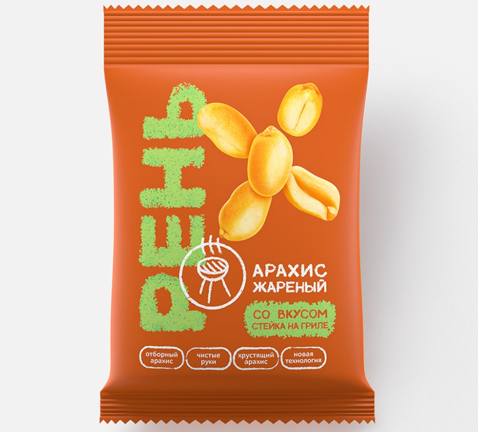 Арахис жареный "Рень" со вкусом стейка на гриле 1/70г 26шт/упак