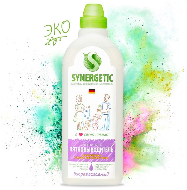 SYNERGETIC пятновыводитель 1л 8 шт/уп