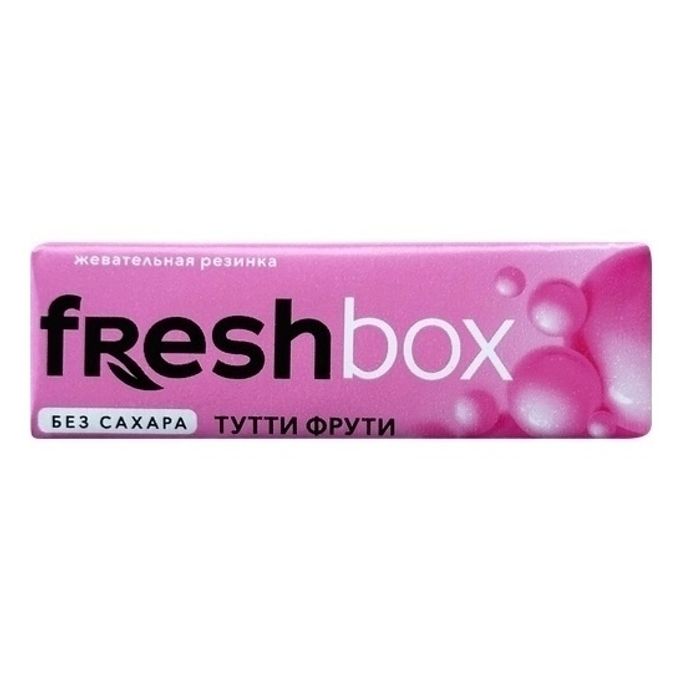 "Fresh Box" жевательная резинка без сахара со вкусом тутти-фрутти 30шт/упк