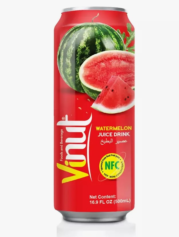 Напиток сокосодержащий "Vinut" Сок Арбуза с мякотью (ж/б) 490мл*24/упак