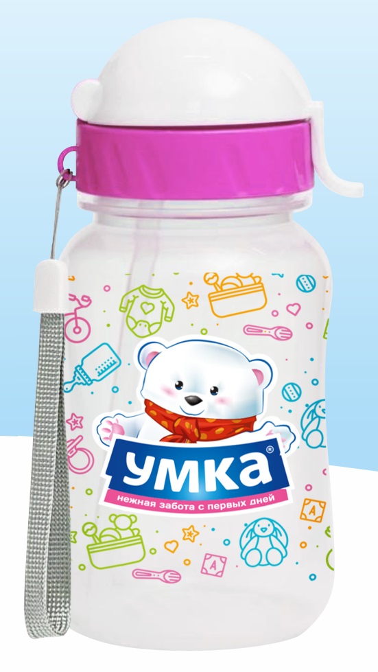 Поильник с трубочкой ТМ "Умка"6+ 270 мл. (розовый)* 6