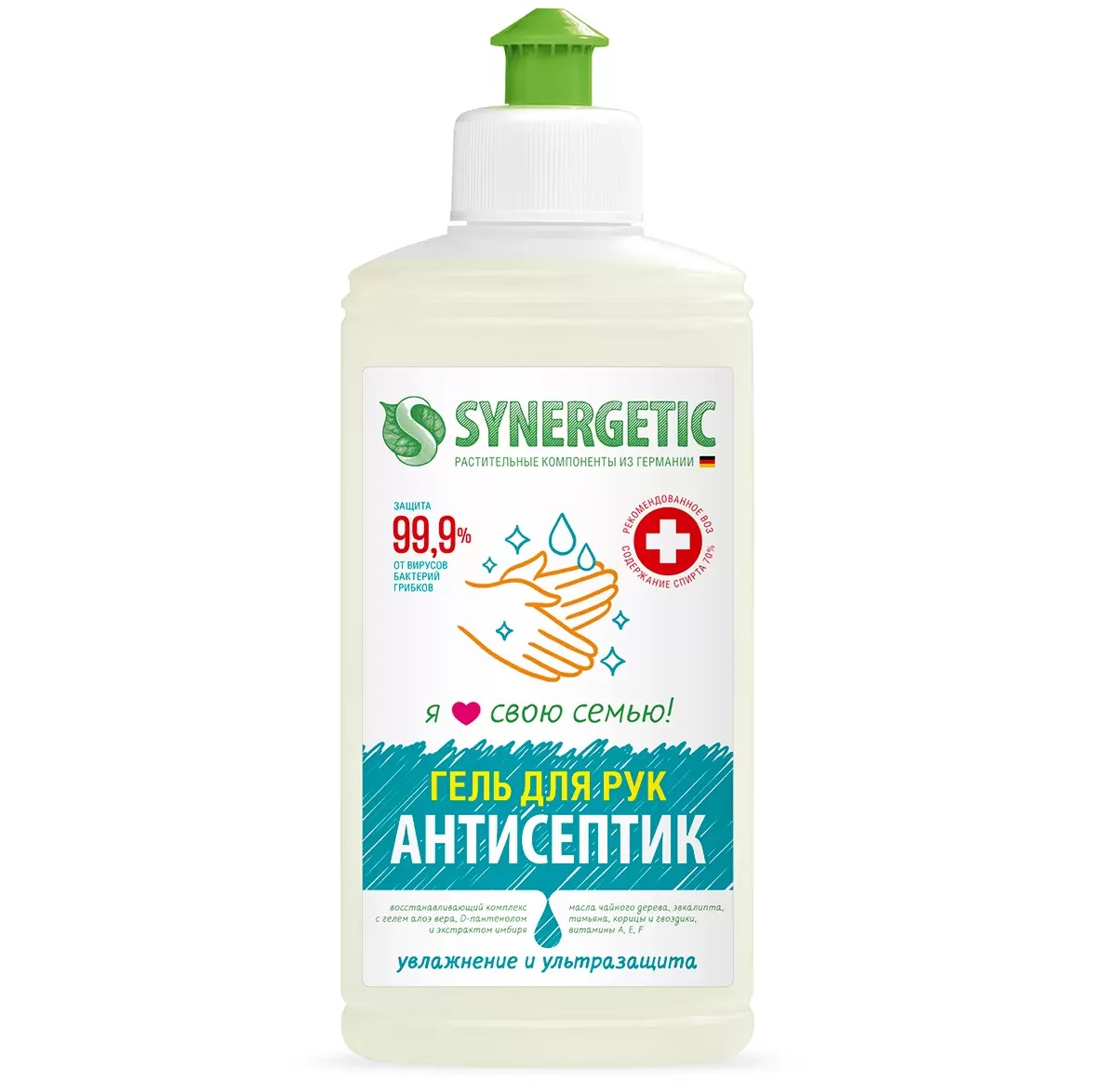 Антисептик для рук SYNERGETIC 0,25л гель 15шт/уп
