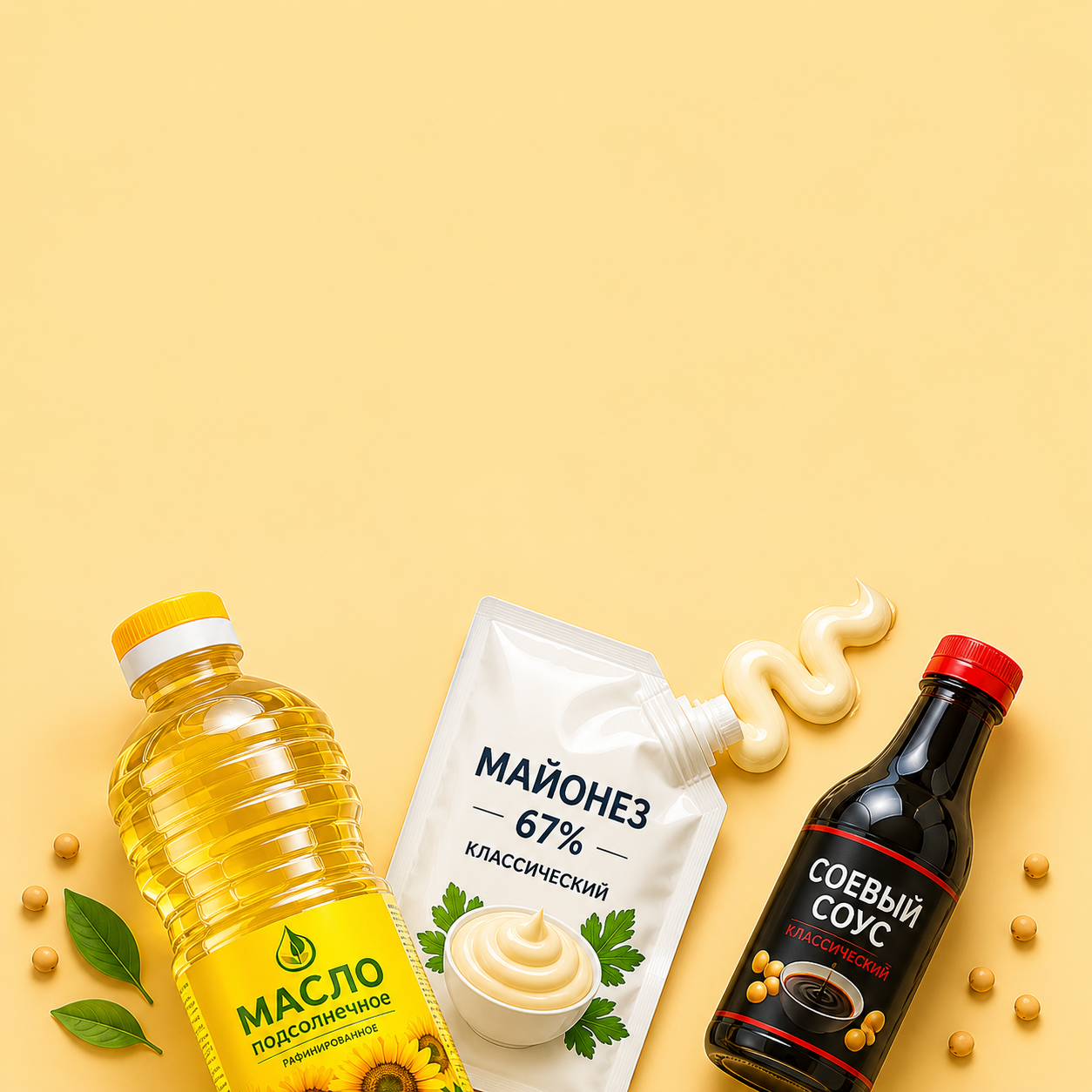 Масло, майонез и соусы