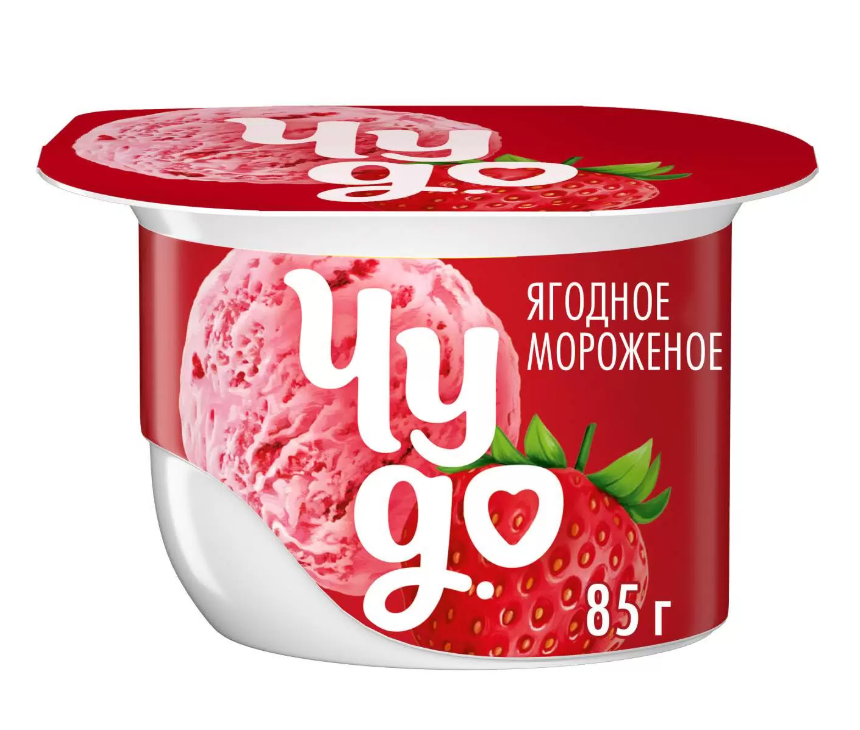 Десерт творожок Чудо ягодное мороженое 5,8% 85г