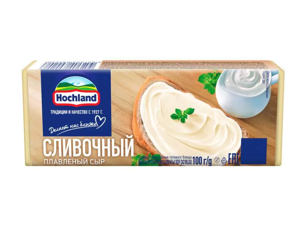 Сыр плавленый Hochland Сливочный 35% 100г