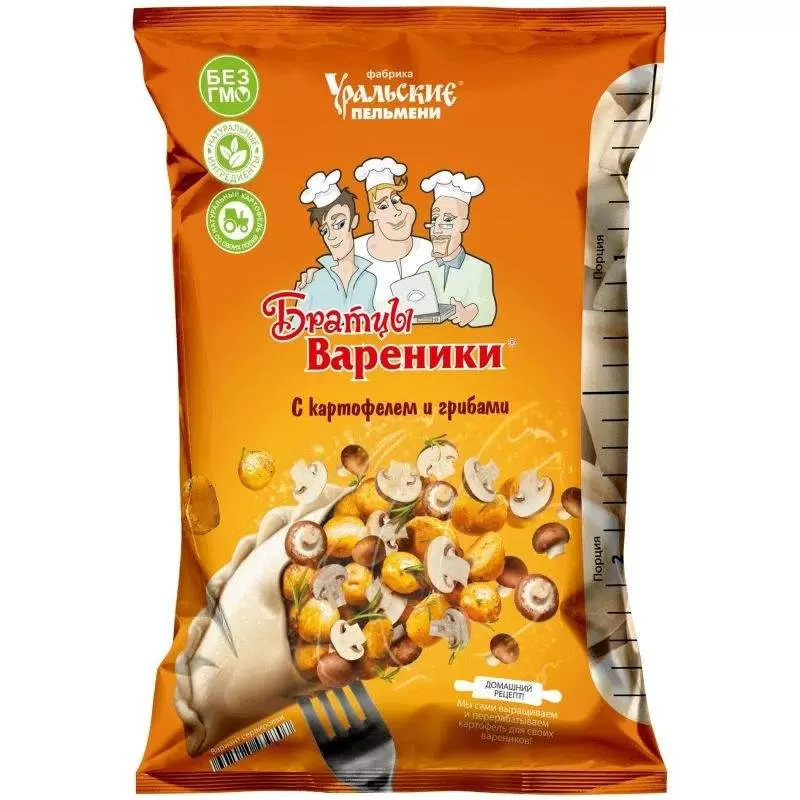 Вареники с картофелем и грибами Братцы 750г